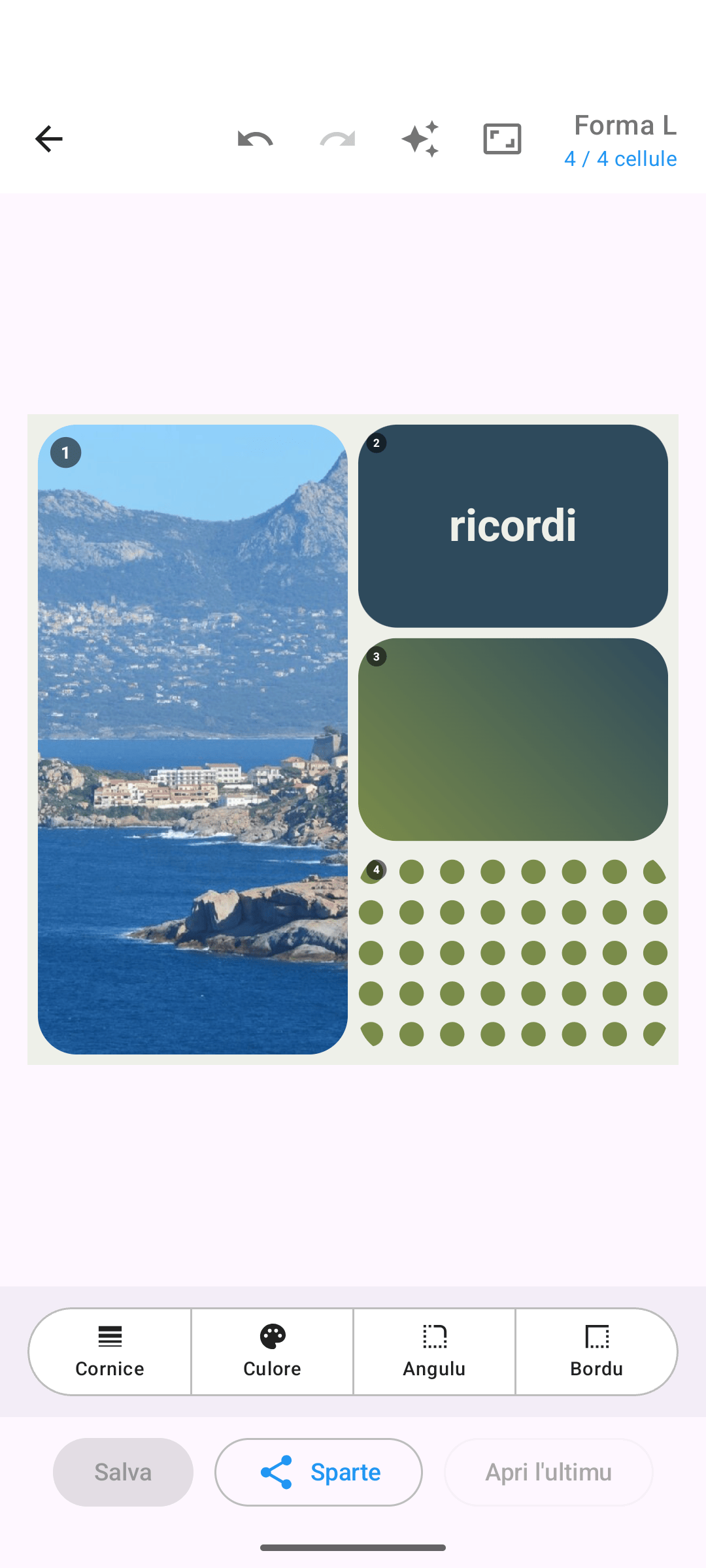 Cullà mistu di foto, una cellula di testu è un gradiente di culore
